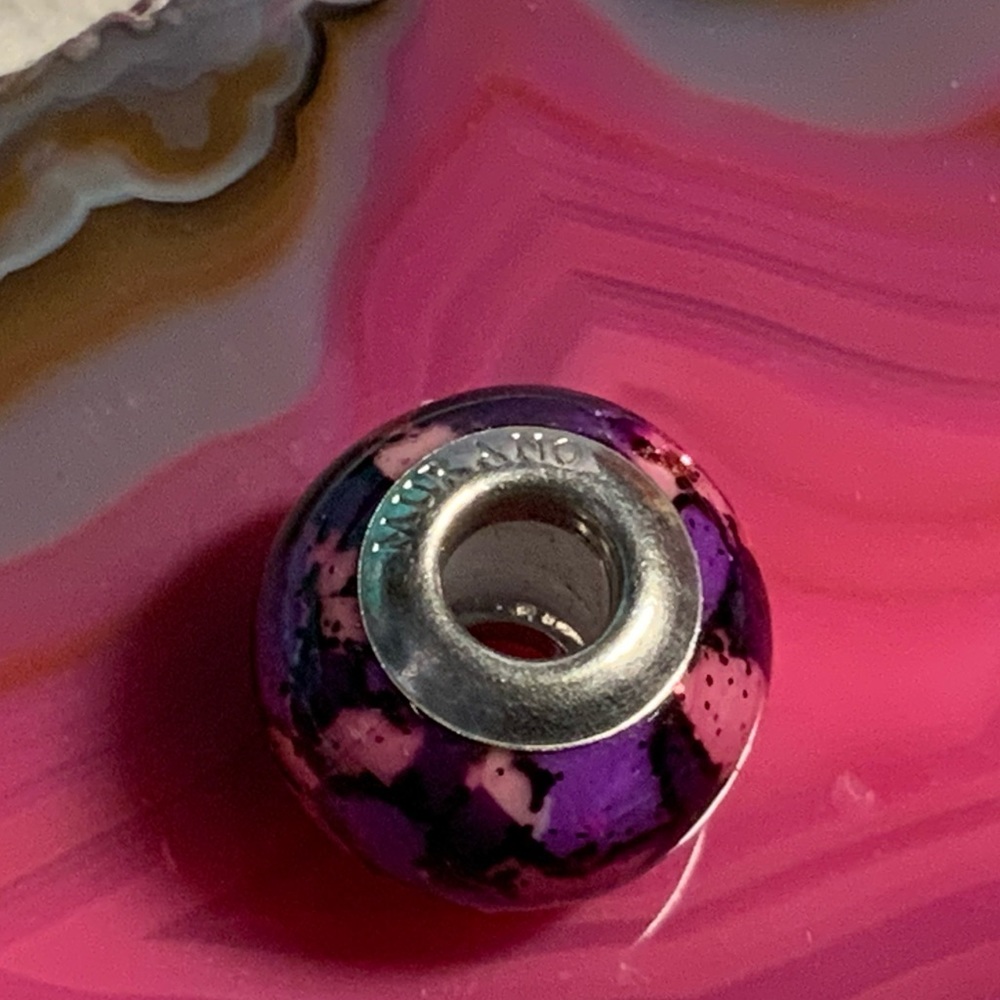 Murano Glass Sterling Silver Bead View 2